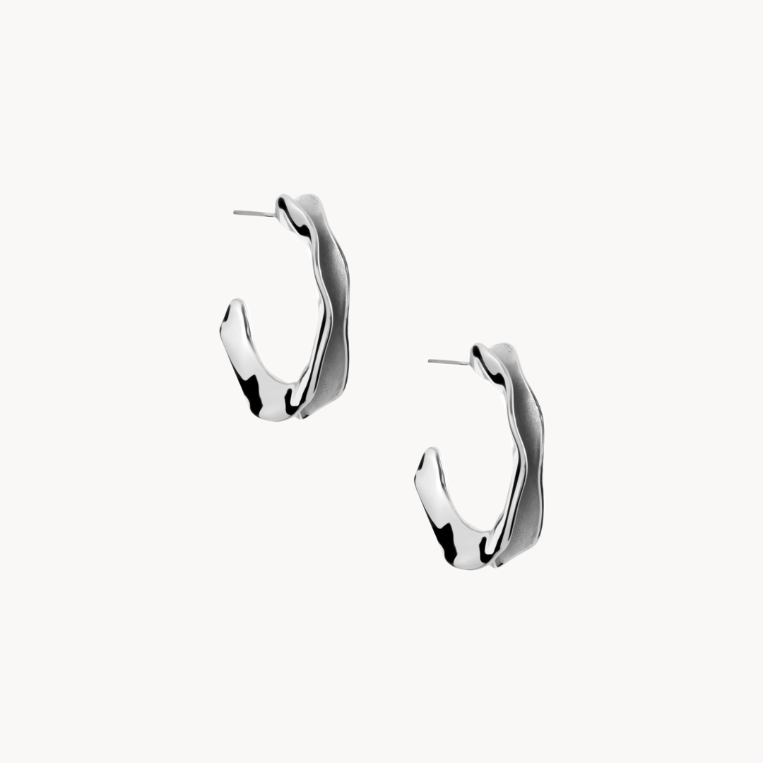 Ripple Silver Earrings