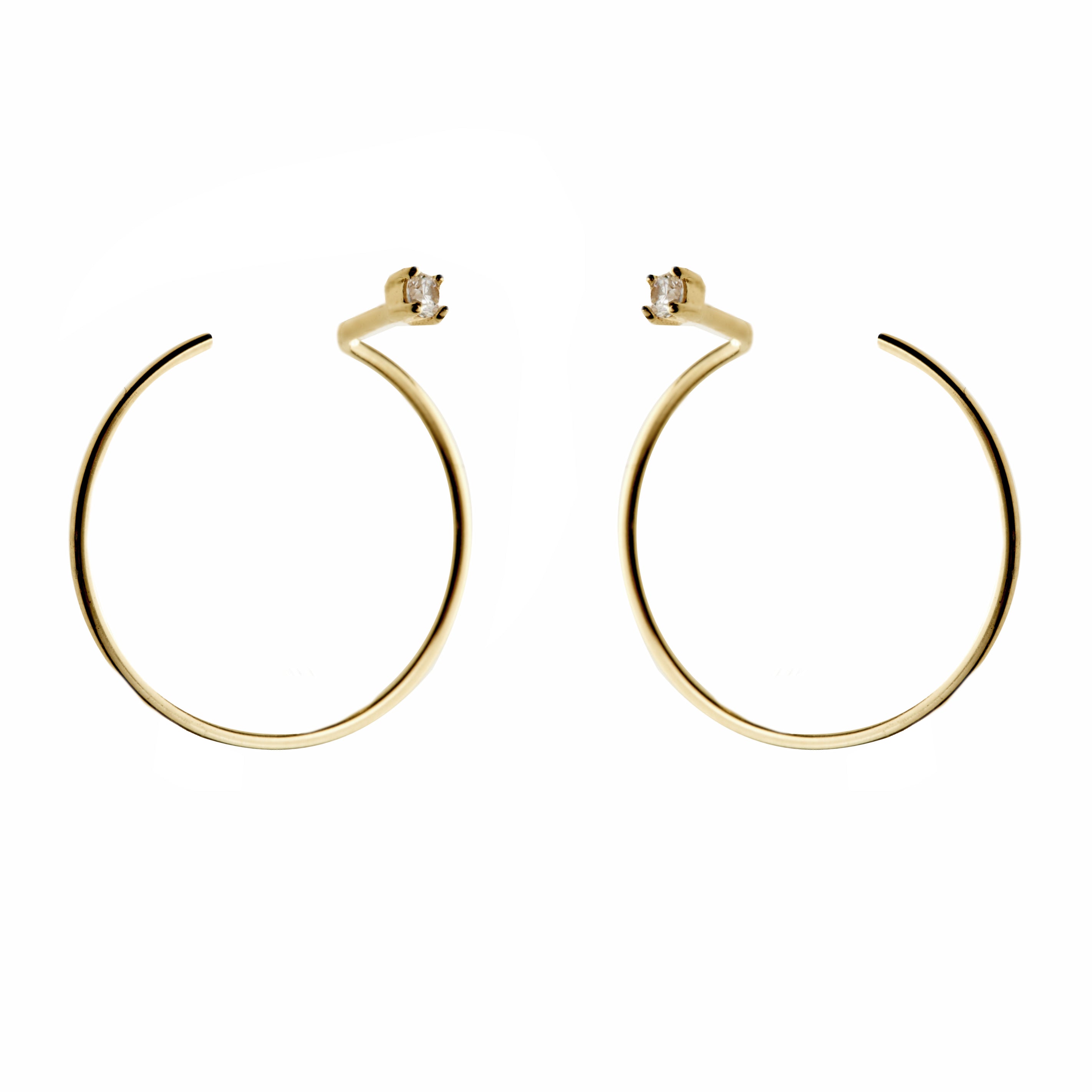 Shadow Gold Loop Earring