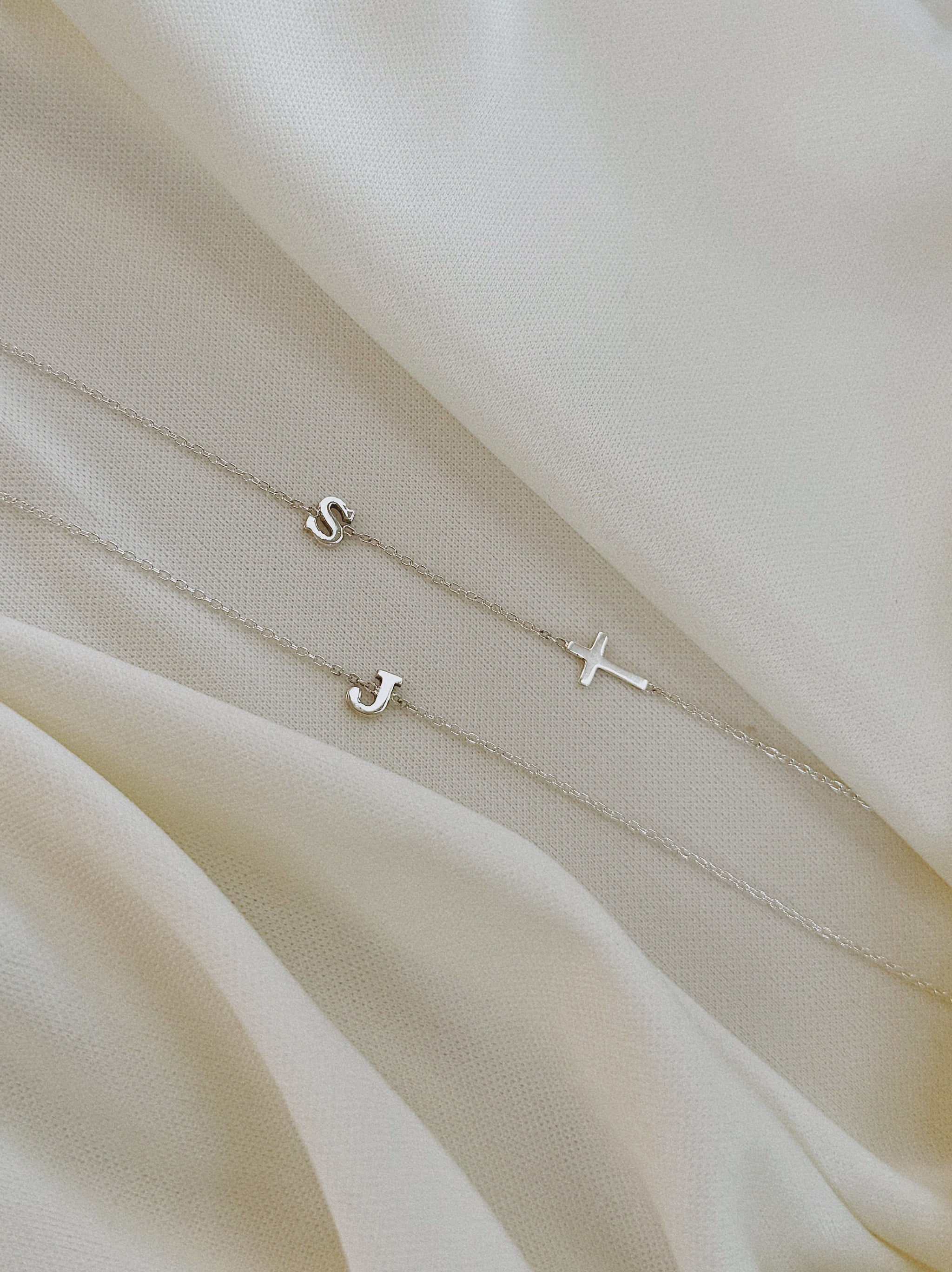 Baby Initial & Symbol Bracelet – Sterling Silver (Handmade to Order)