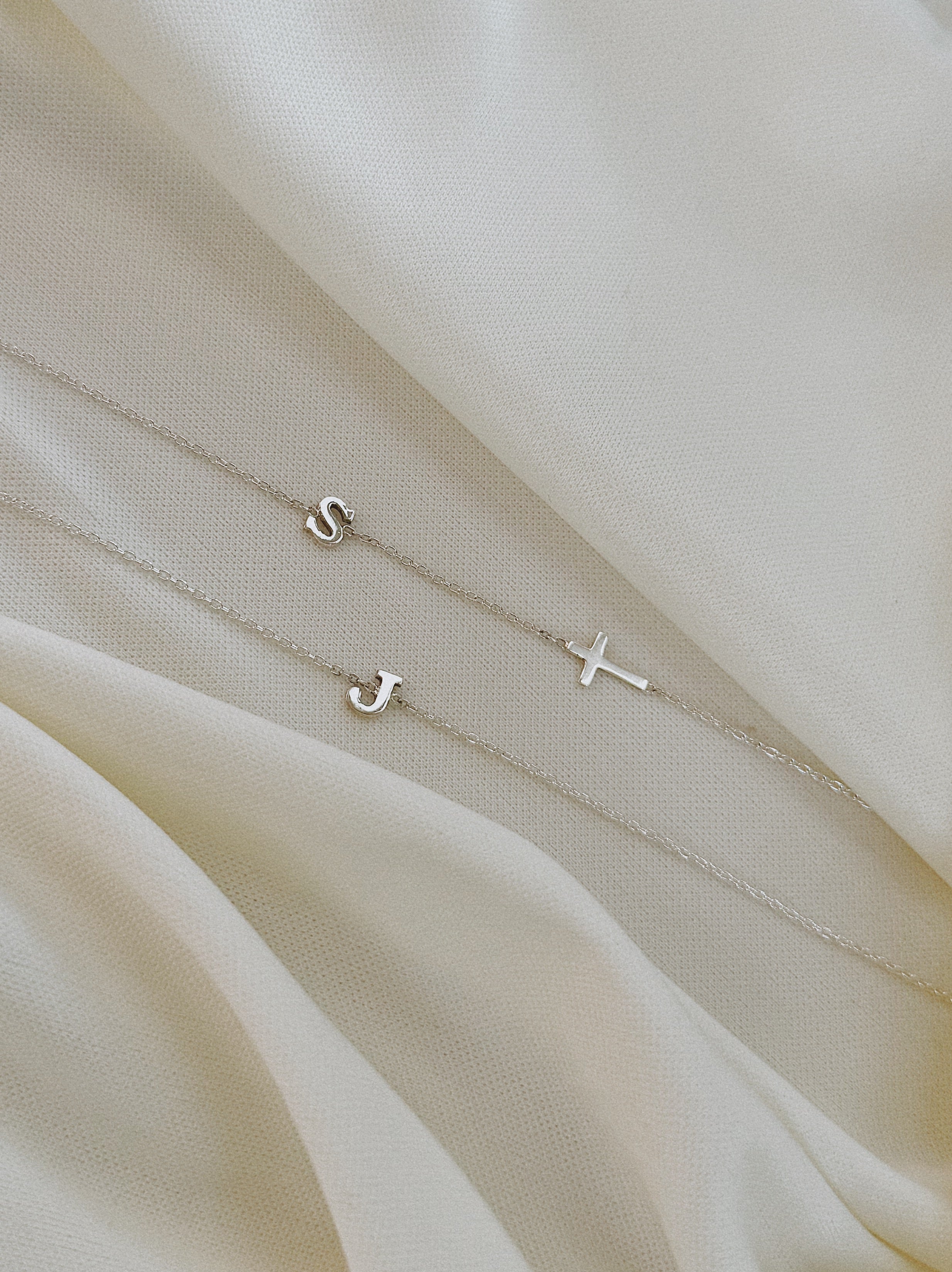 Baby Initial & Symbol Bracelet – Sterling Silver (Handmade to Order)