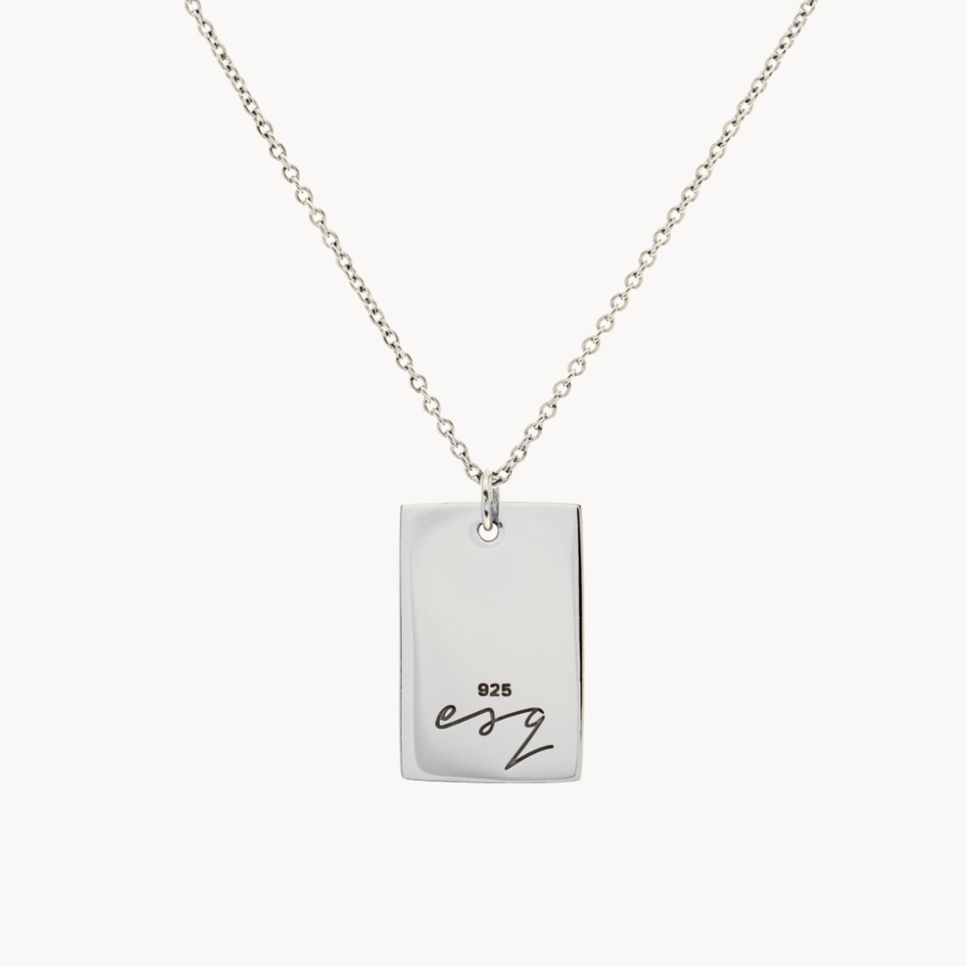 Tag Silver Necklace