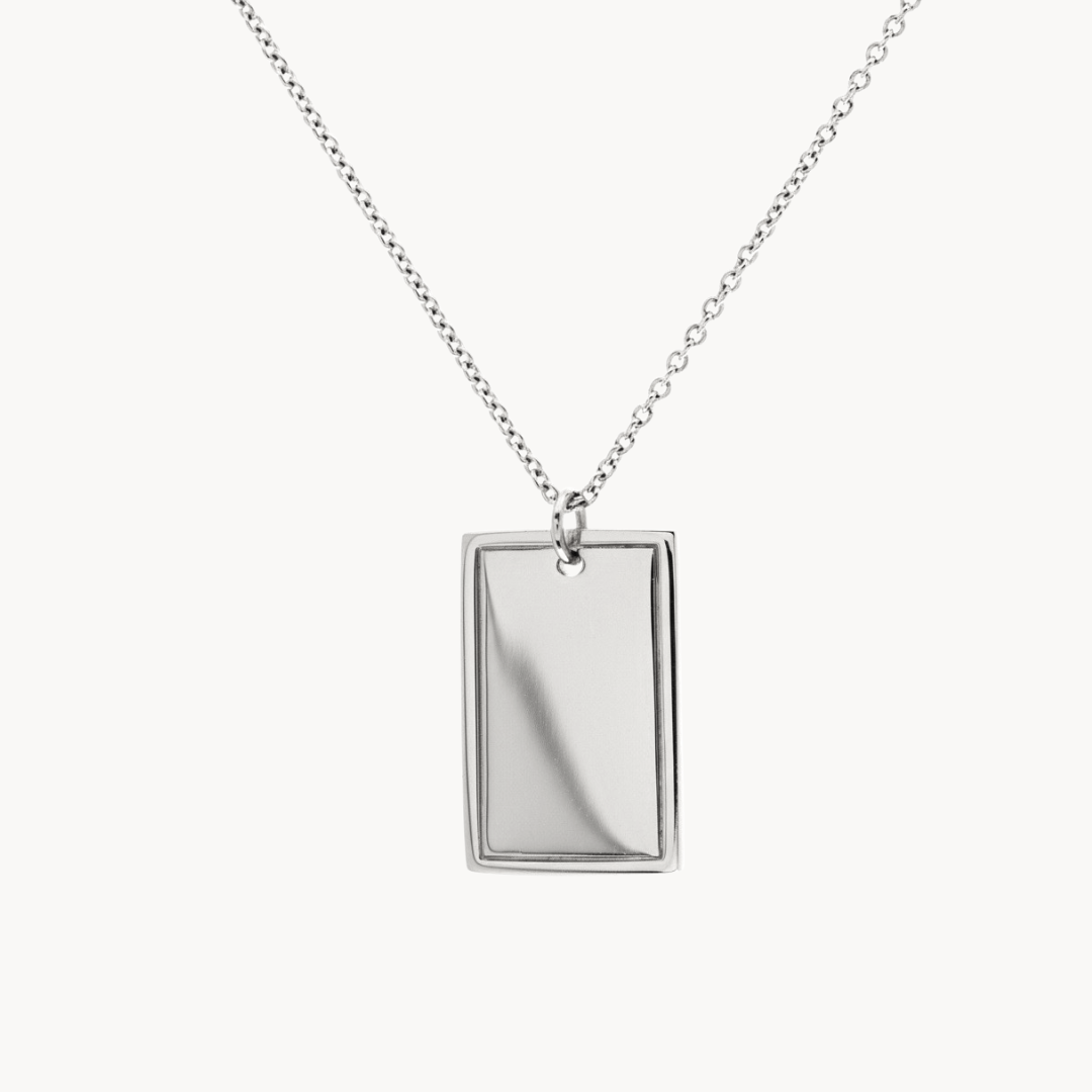 Tag Silver Necklace