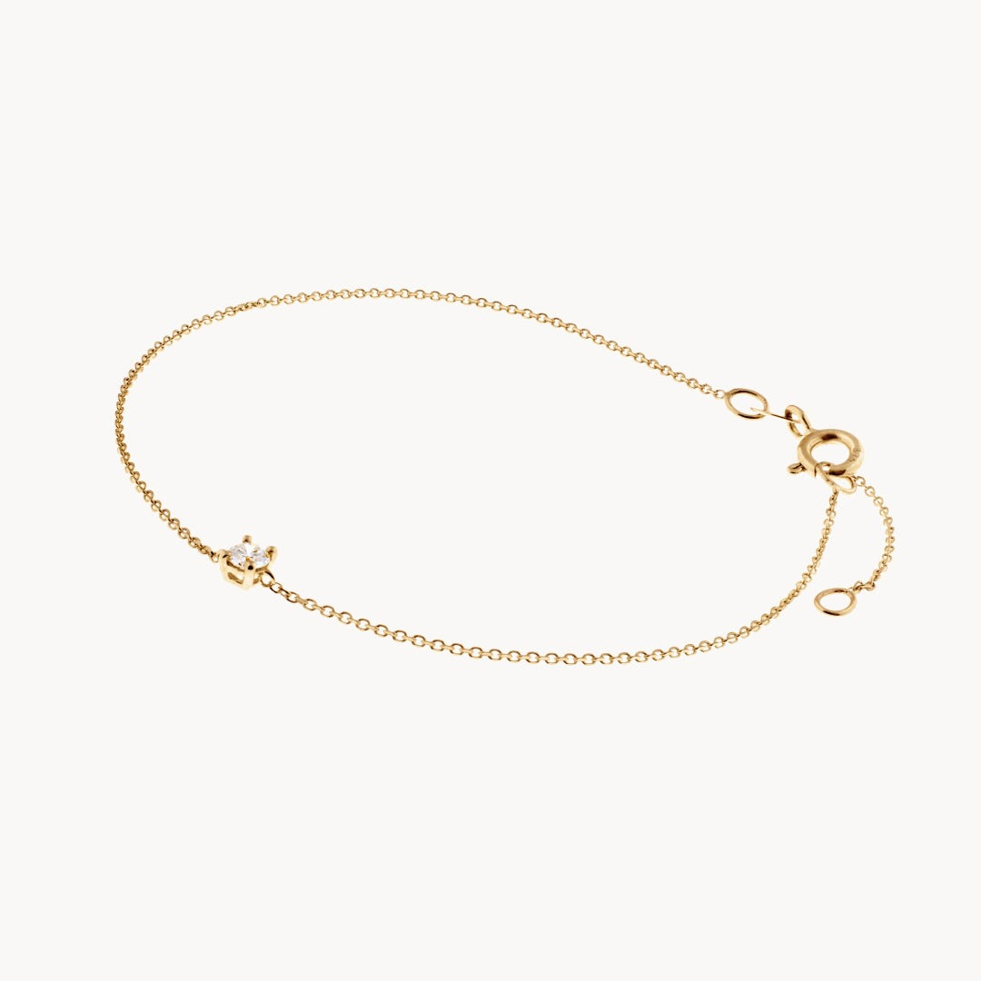 9K Gold Claw-Set Diamond Bracelet
