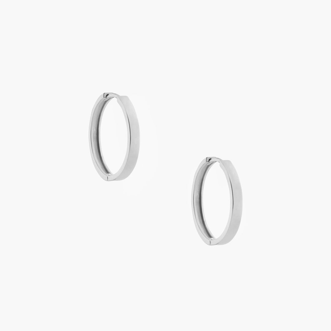 Bare Silver Hoops