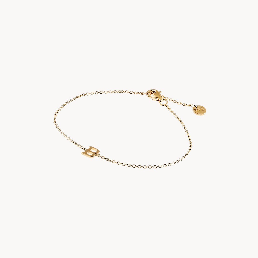 Classic Baby Gold Initial Bracelet - 18K Gold Plated