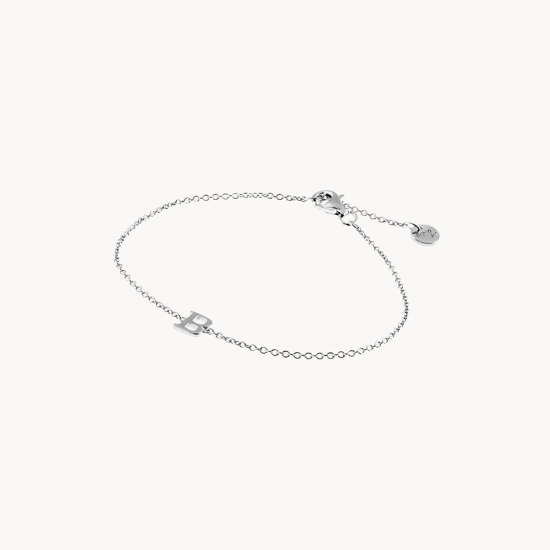 Baby Silver Initial Bracelet