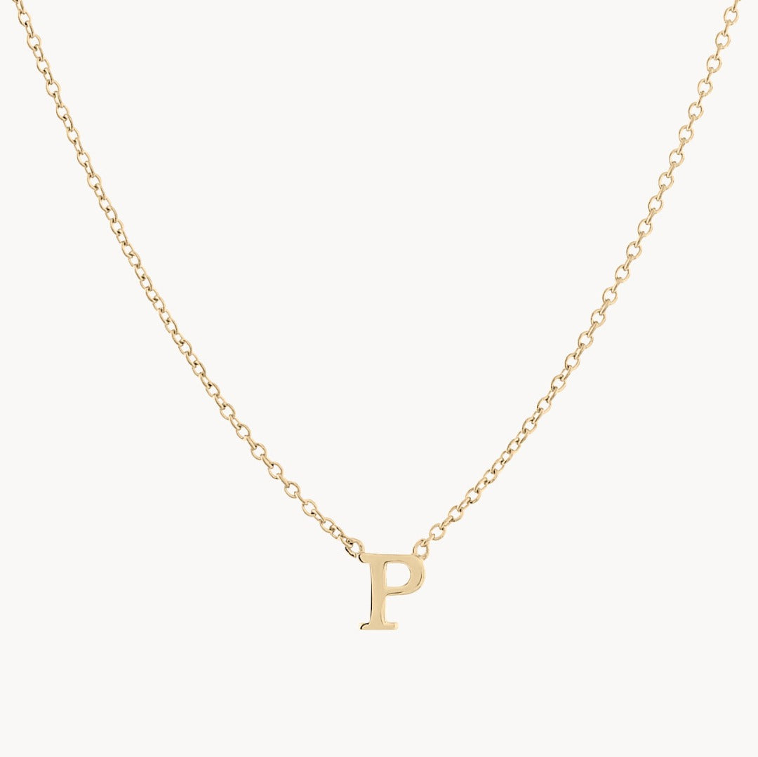 Baby Gold Initial Necklace - Esq Jewellery