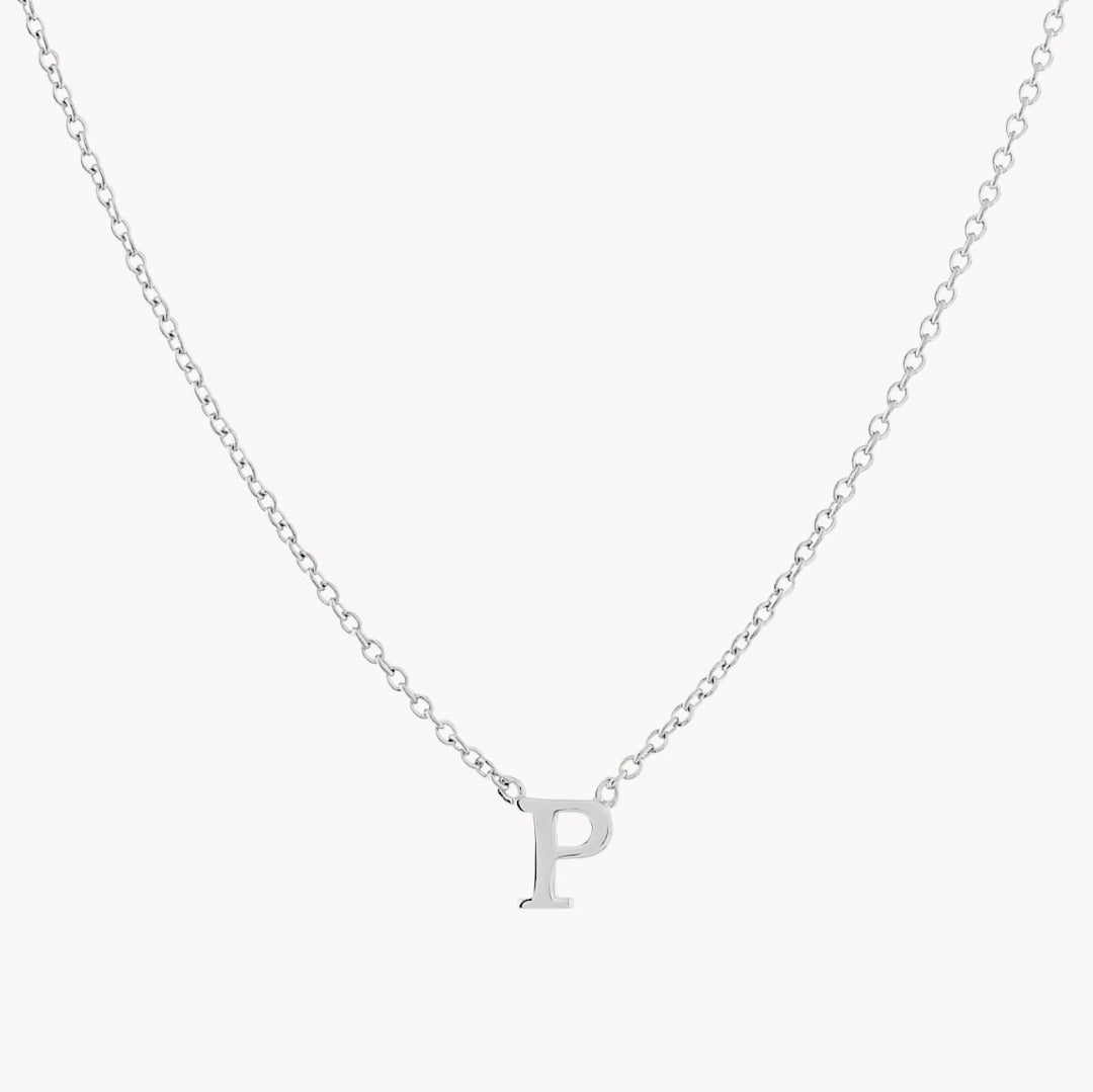 Baby Silver Initial Necklace