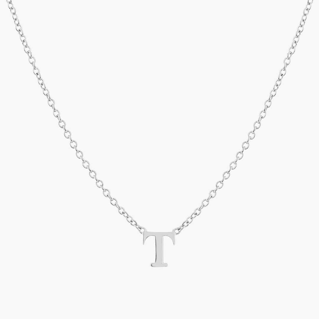 Baby Silver Initial Necklace