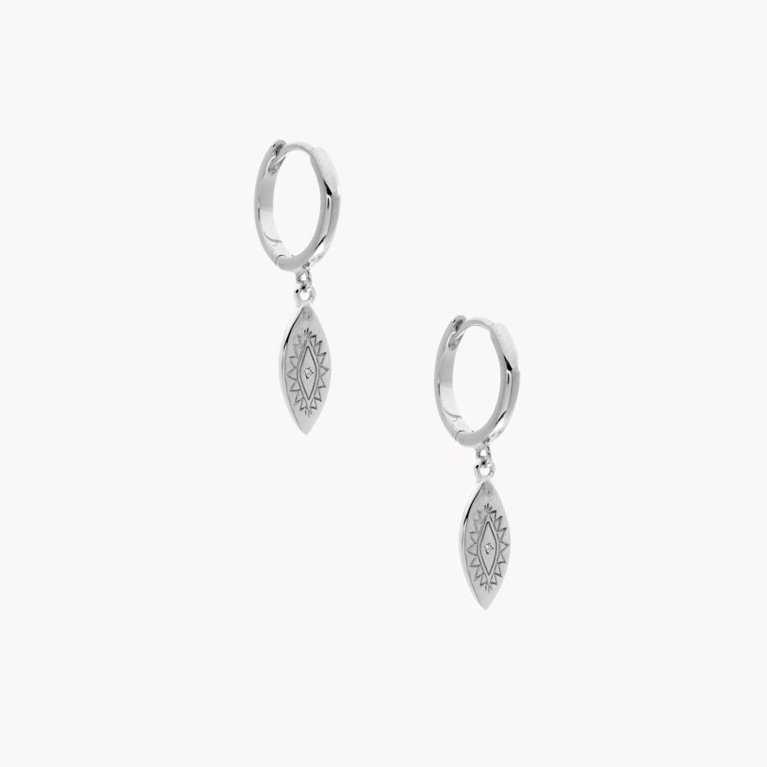 Isla Silver Hoop Earrings