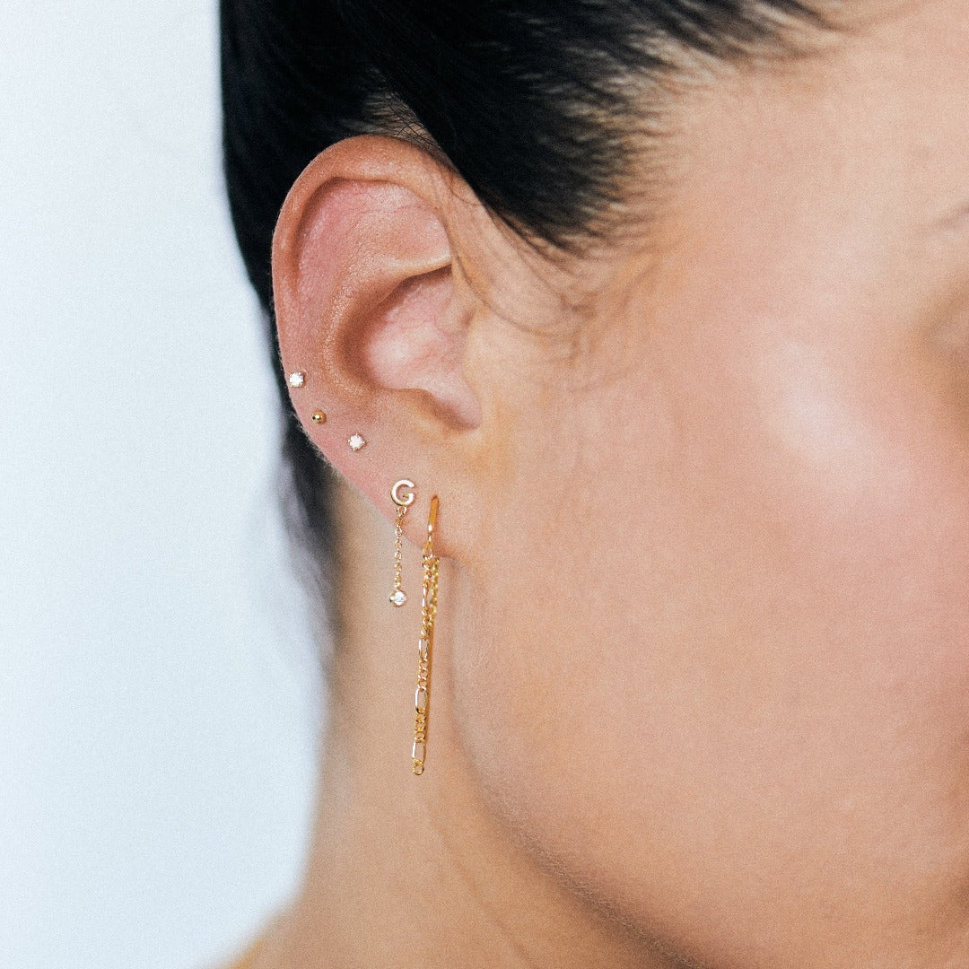 Figaro Gold Chain Earrings