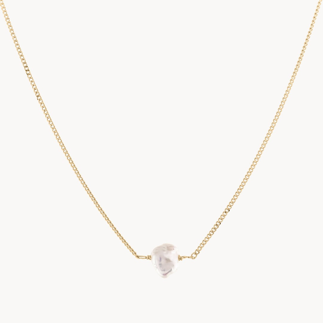 Keshi Pearl Gold Necklace
