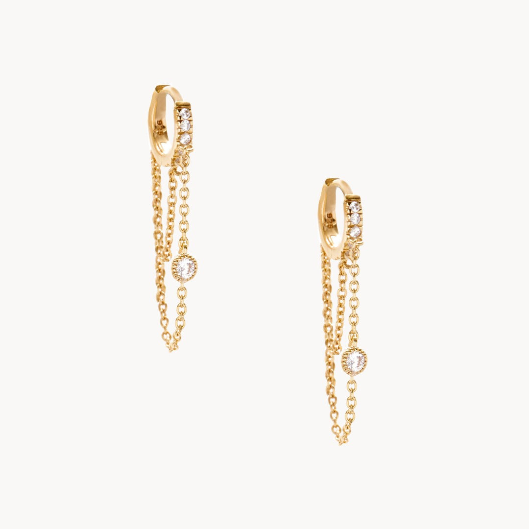 Perri Gold Chain Huggies