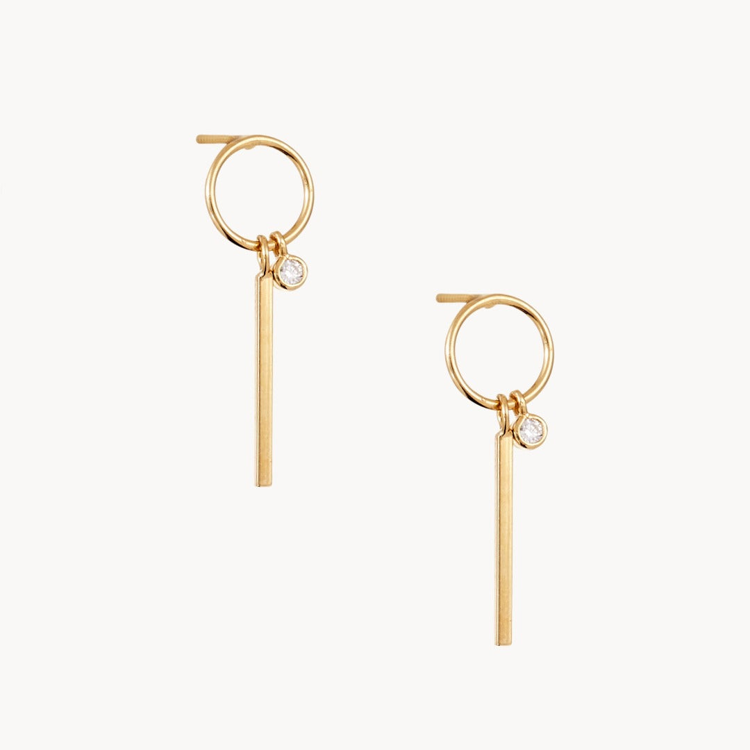 Rowe Gold Drop Earrings