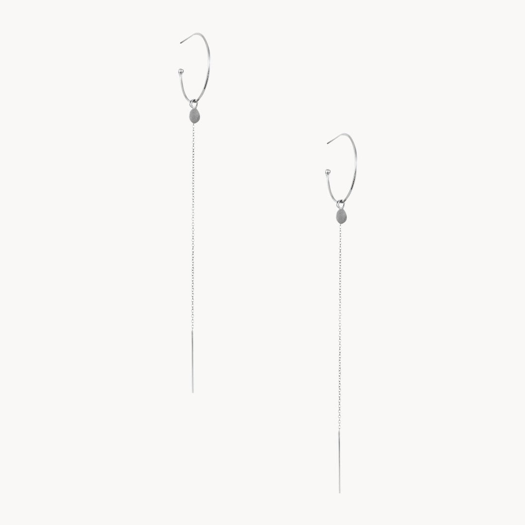 Soul Threader Silver Hoops