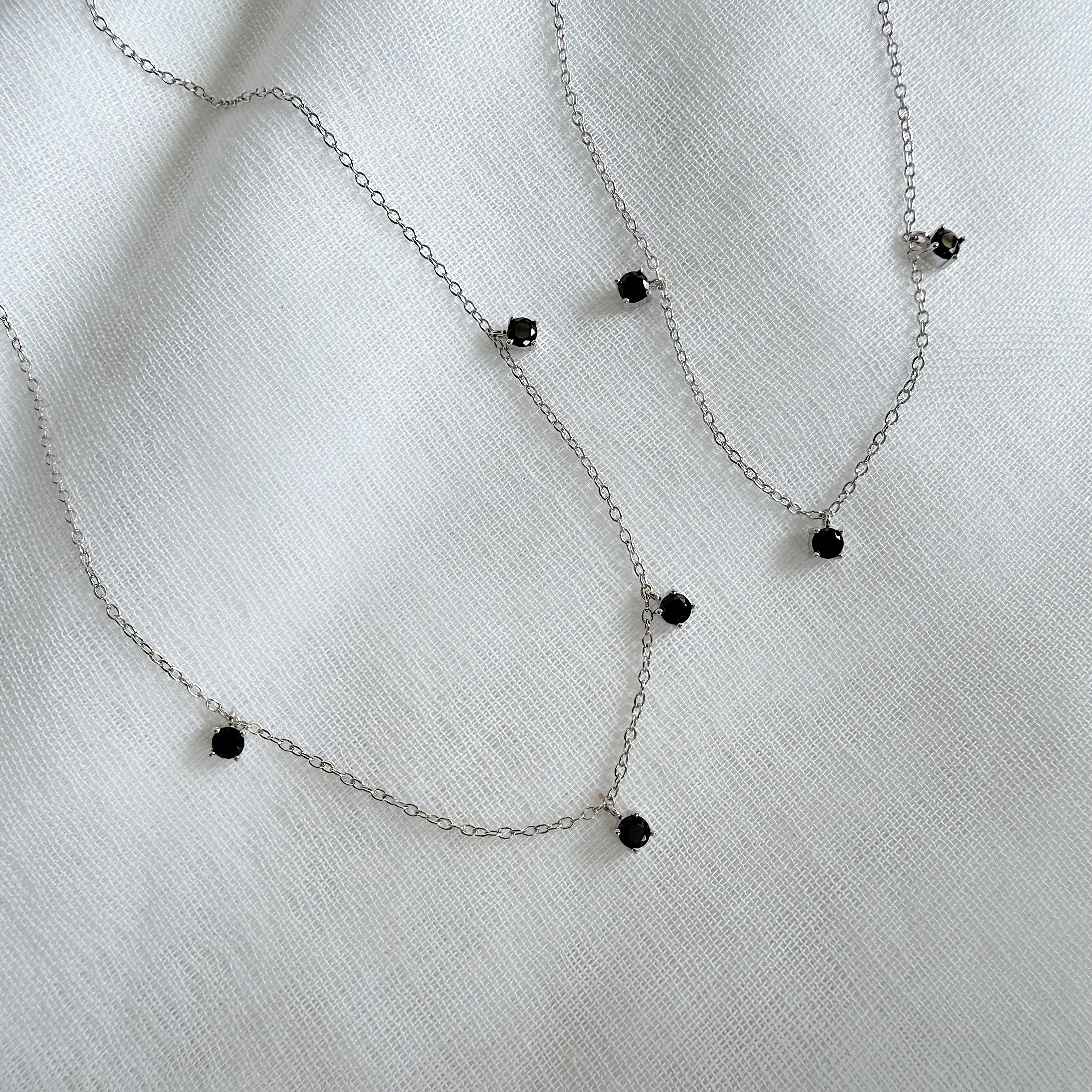 Ember Silver Necklace + Bracelet Set