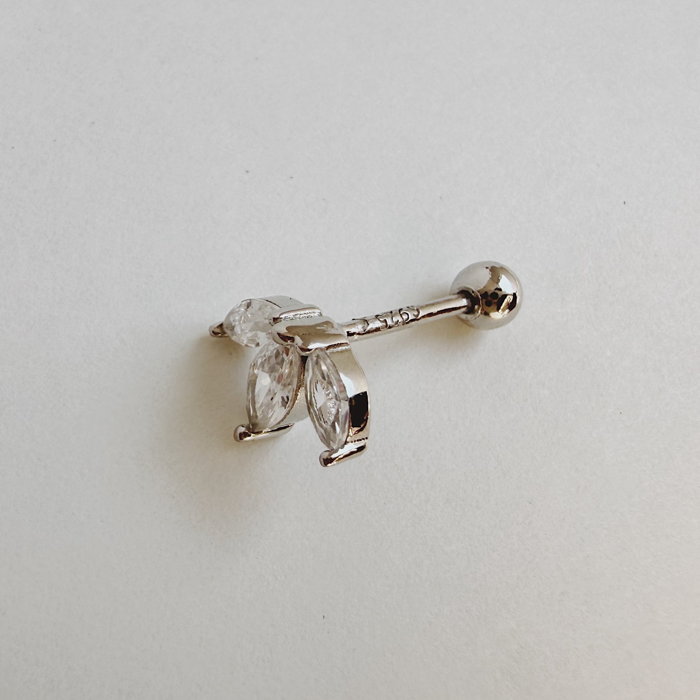Petal Silver Earring (Single Stud)