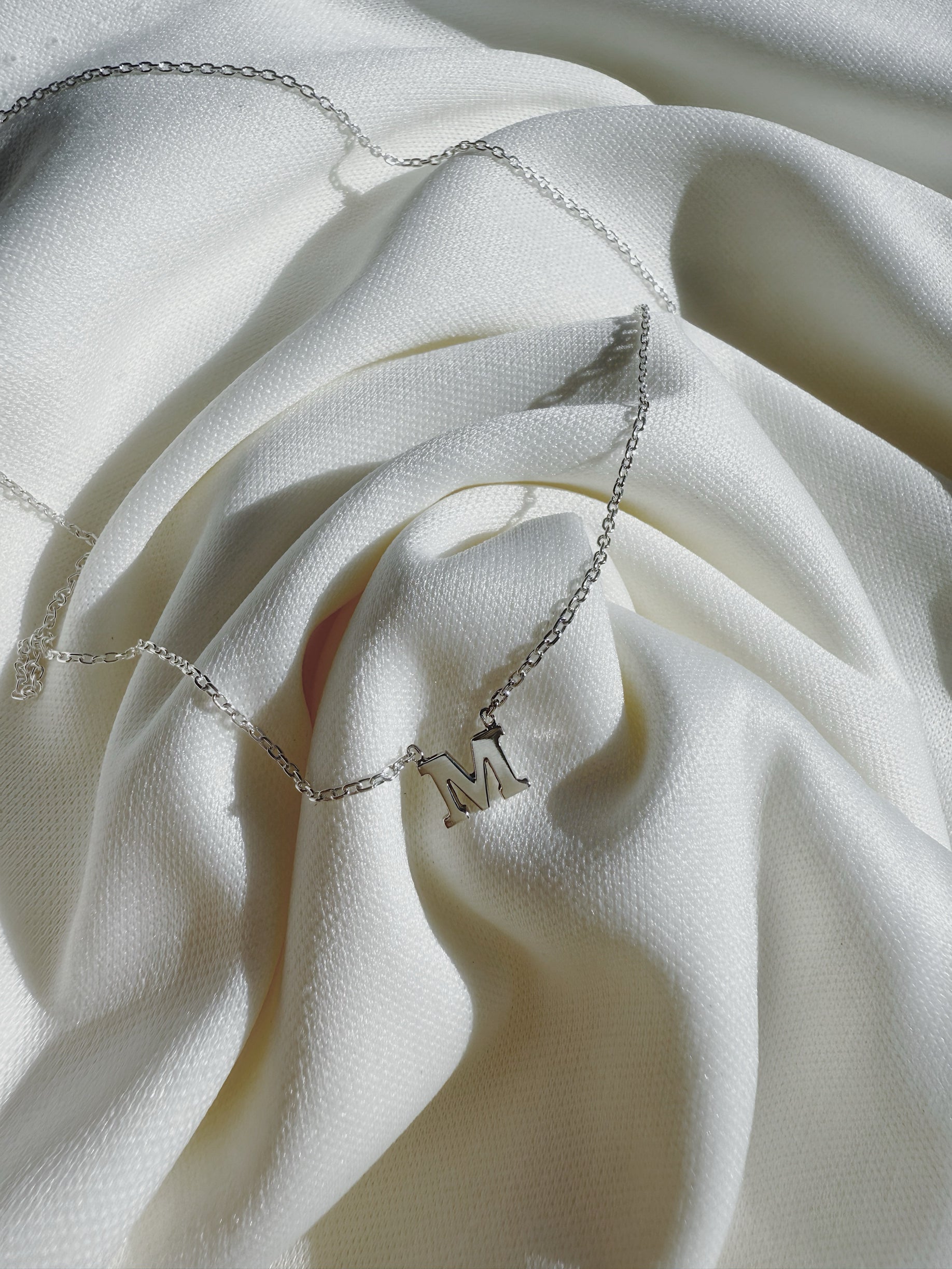 Baby Initial & Symbol Necklace – Sterling Silver (Handmade to Order)
