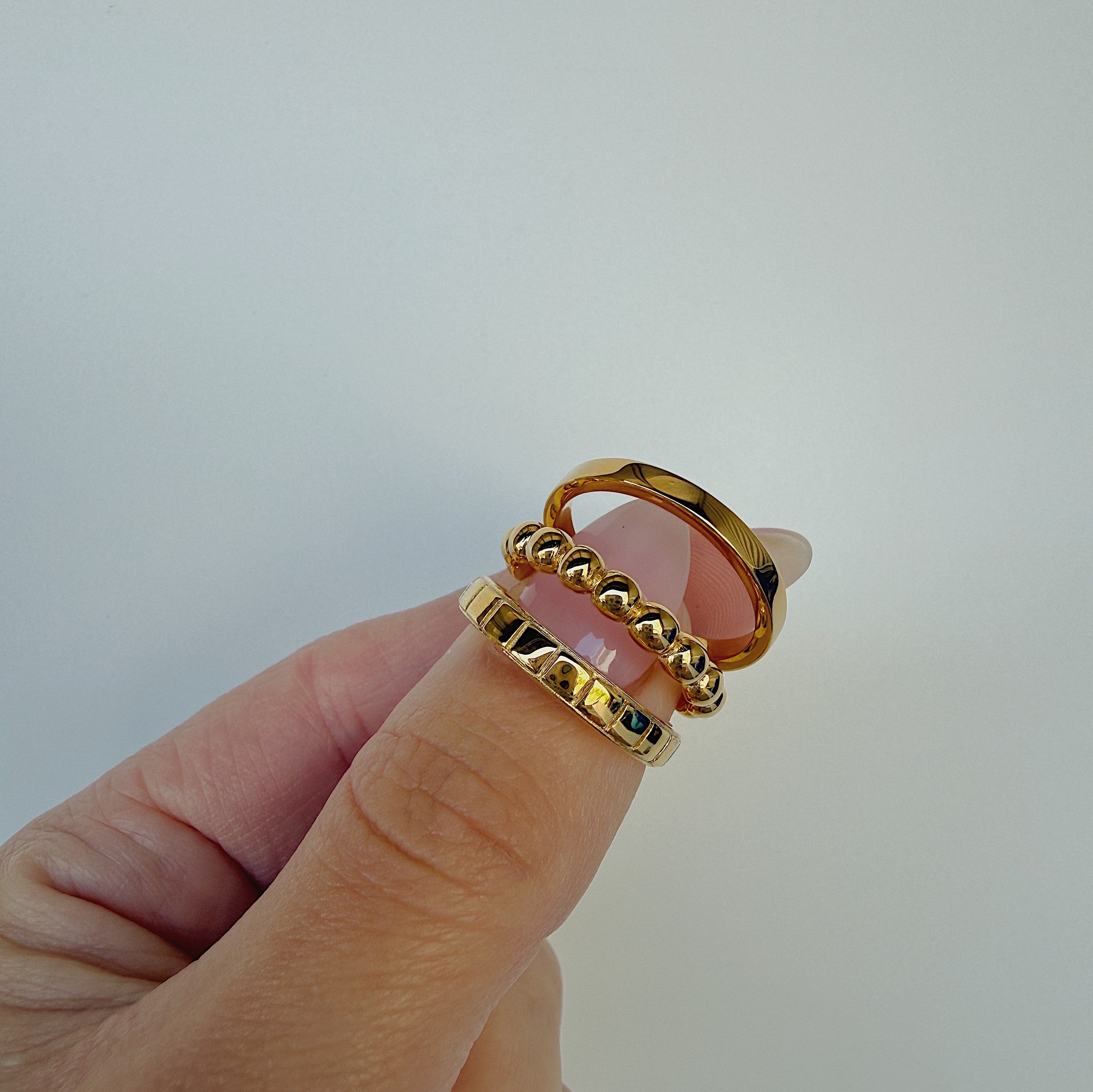 Tally 3-Mixed Gold Rings