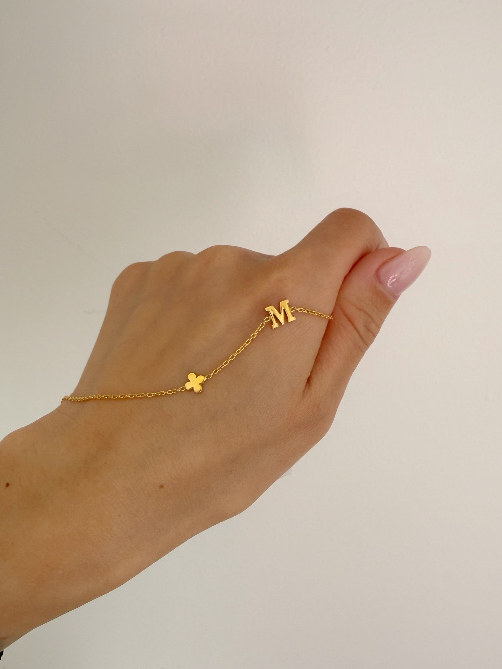 Baby Initial & Symbol Bracelet – Gold Plated (Handmade to Order)