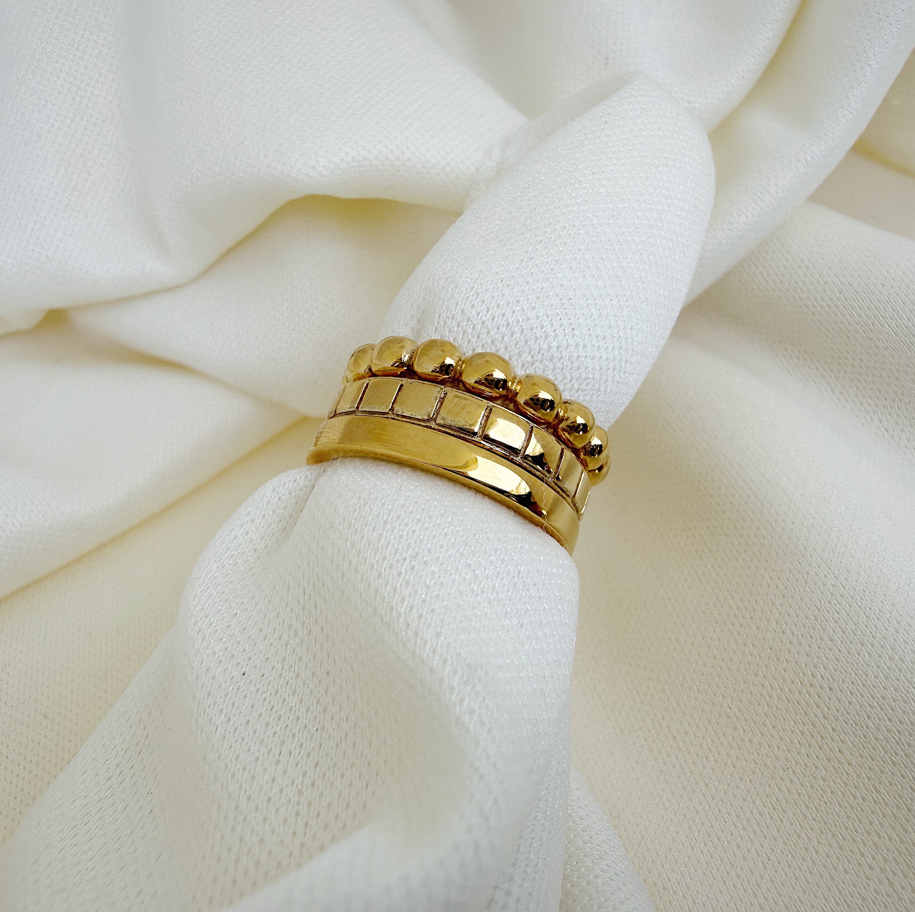 Tally 3-Mixed Gold Rings