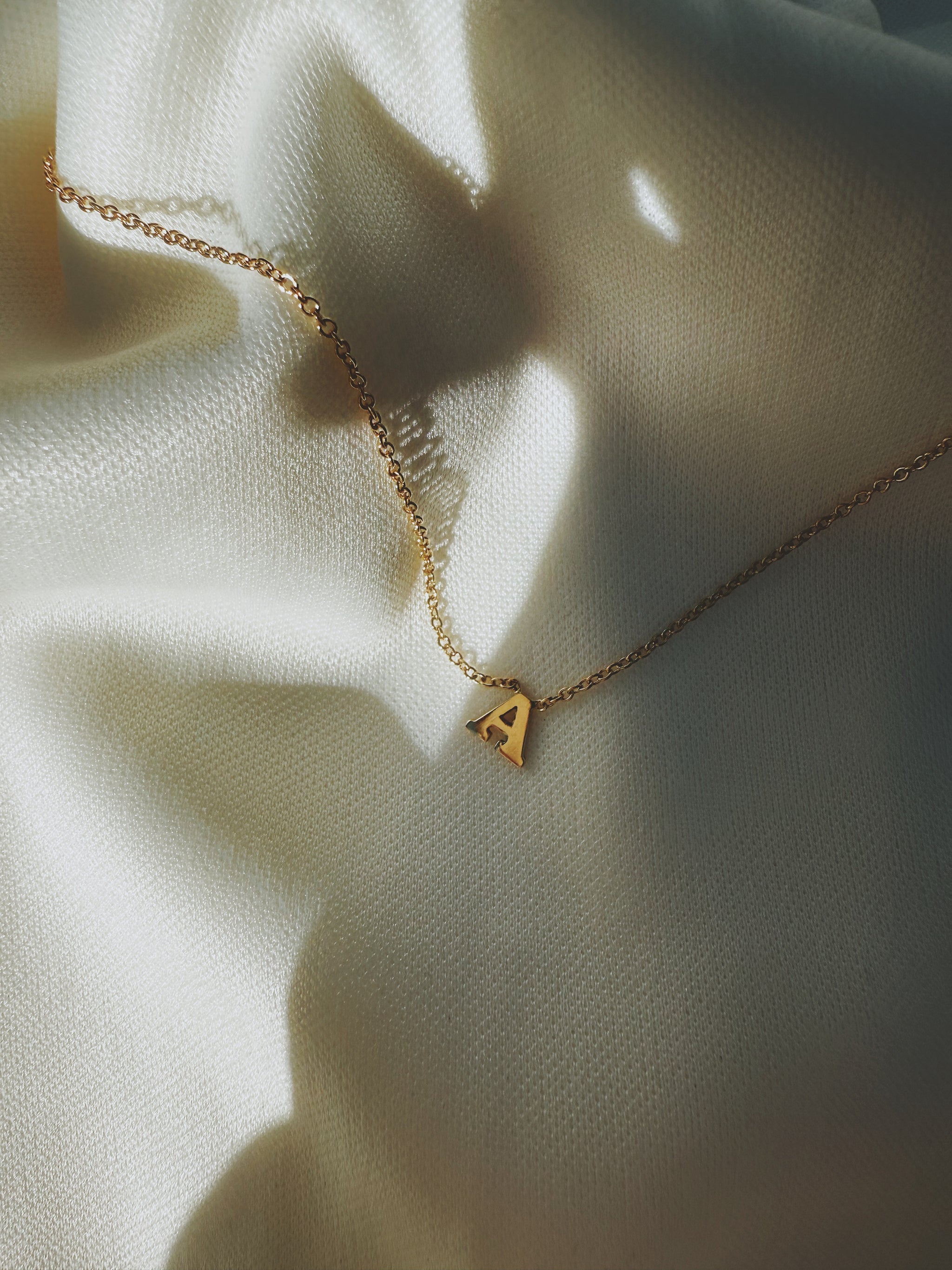 Baby Initial & Symbol Necklace – Solid Gold (Handmade to Order)