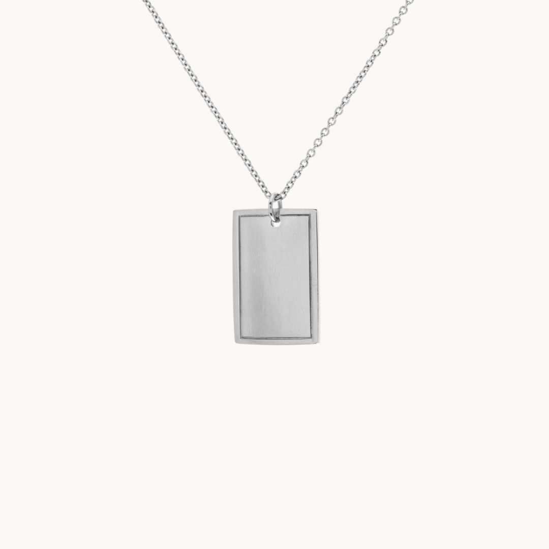 Tag Silver Necklace