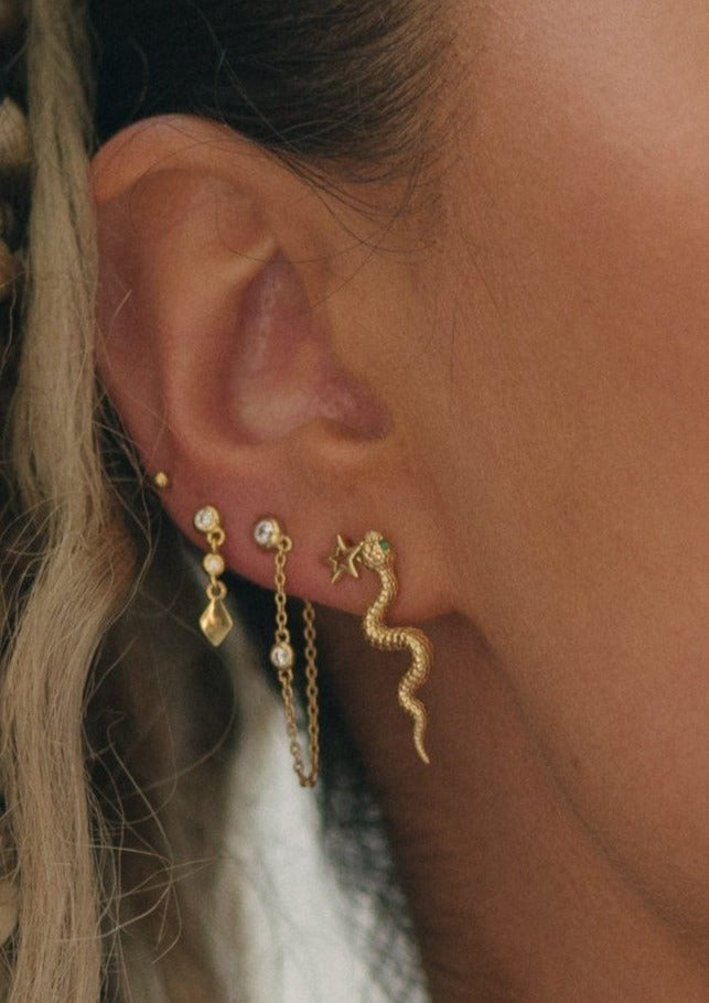 Envy Gold Drop Stud Earrings