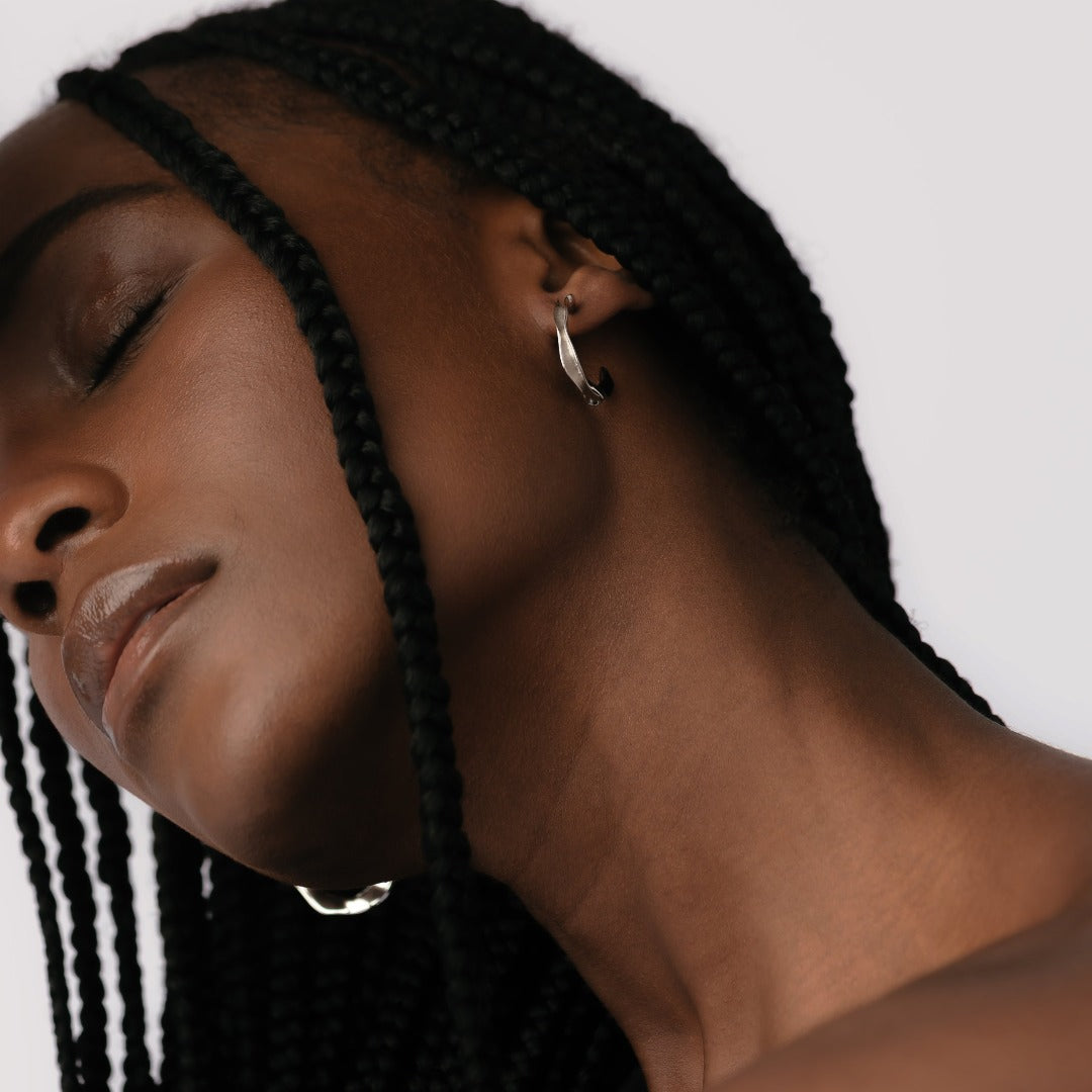 Ripple Silver Earrings