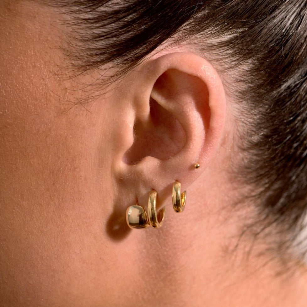 2mm Gold Cubic Zirconia & Ball Stud Pack