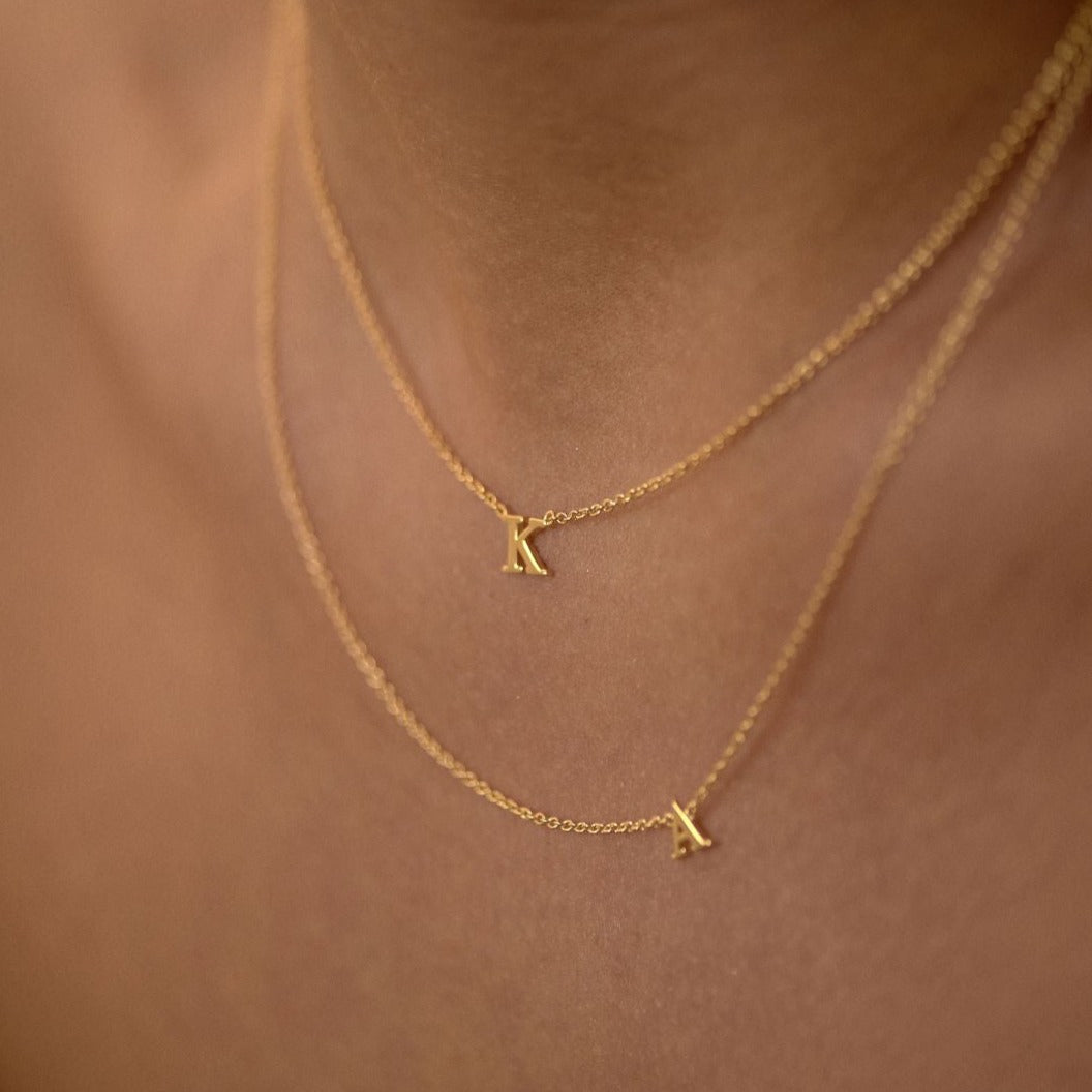 Classic Baby Initial Necklace – 18K gold plated