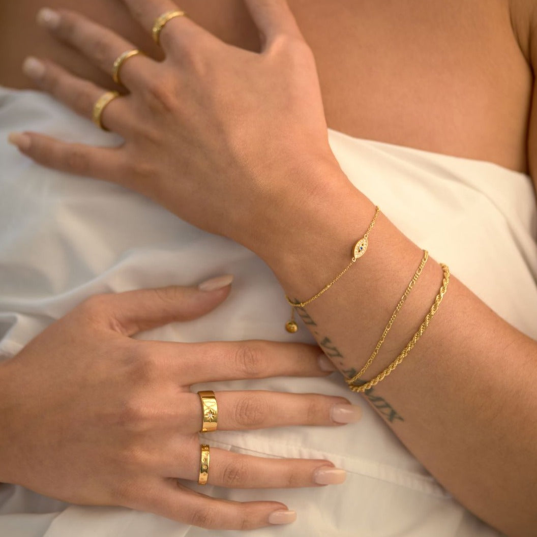 Evil Eye Gold Bracelet
