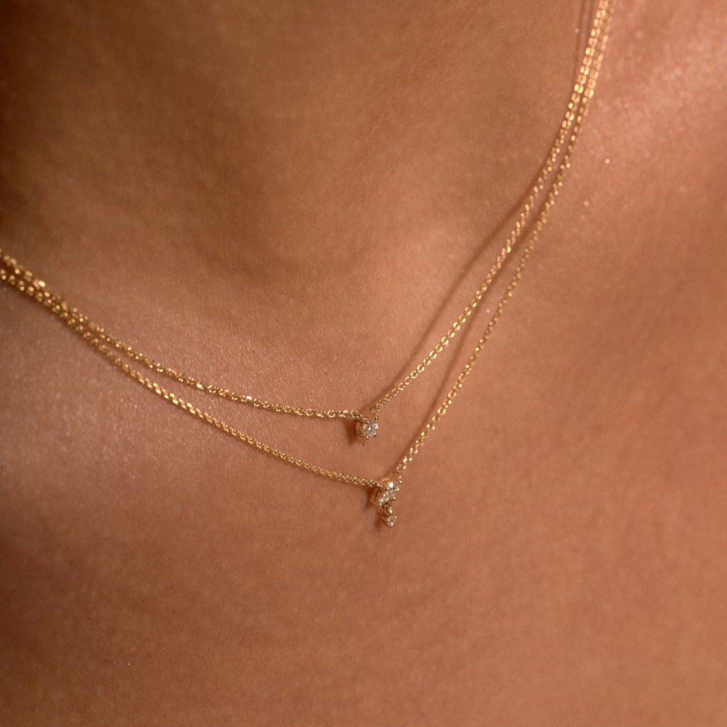 Signature Diamond Necklace - Solid Gold