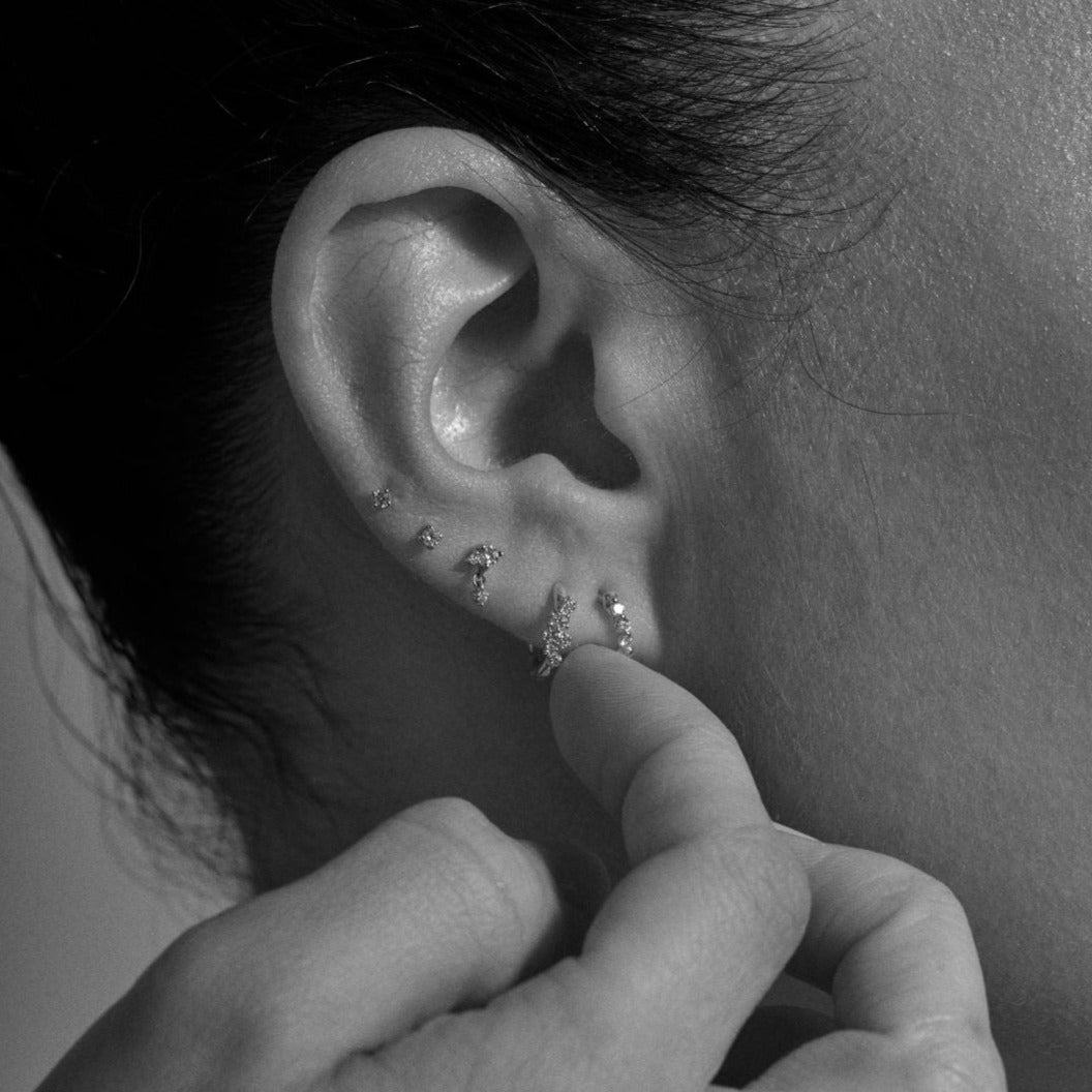 9K Gold Claw-Set Diamond Stud Earrings