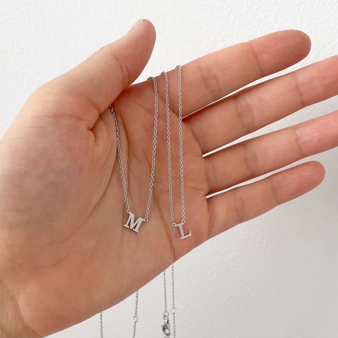 Classic Baby Initial Necklace – 925 sterling silver