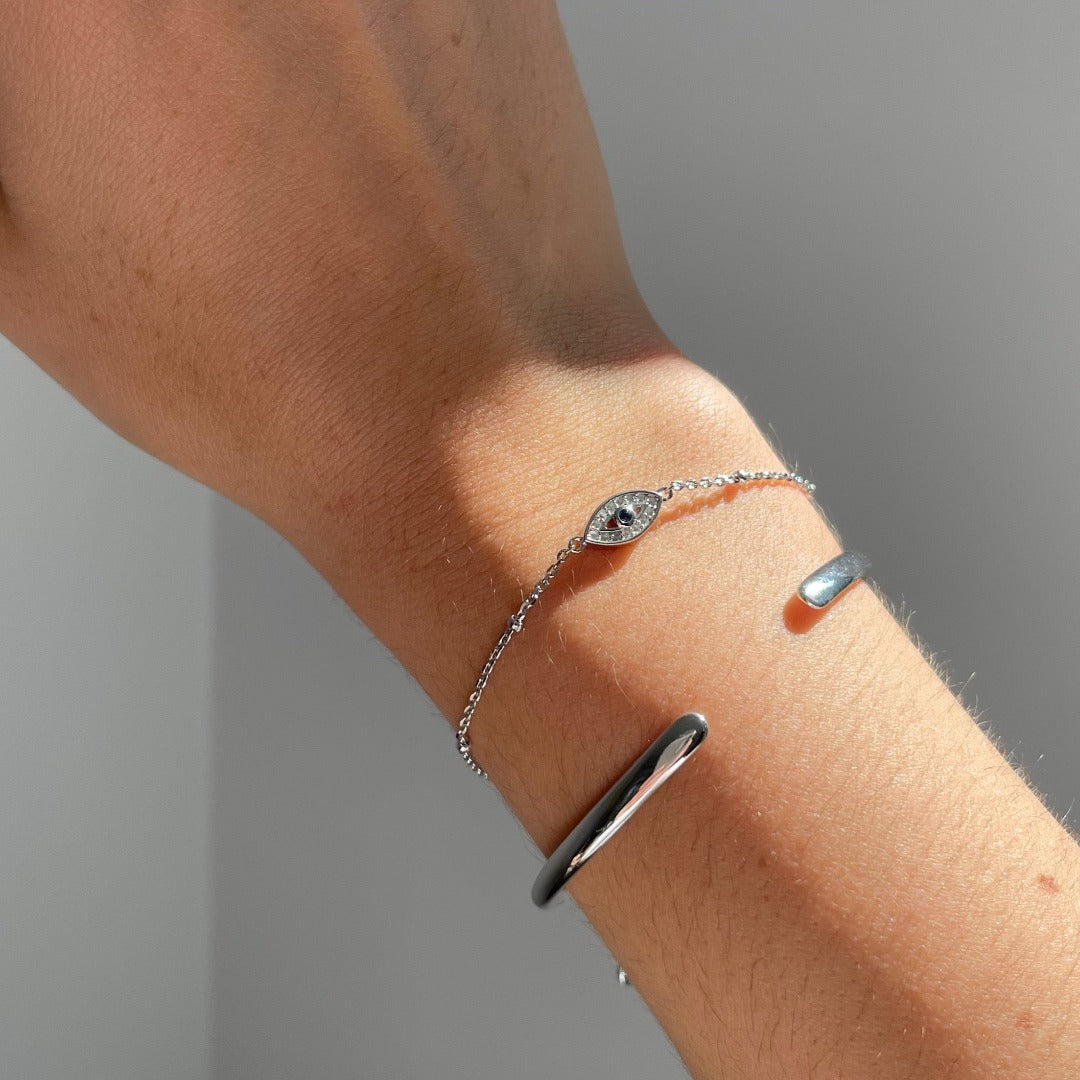 Evil Eye Silver Bracelet