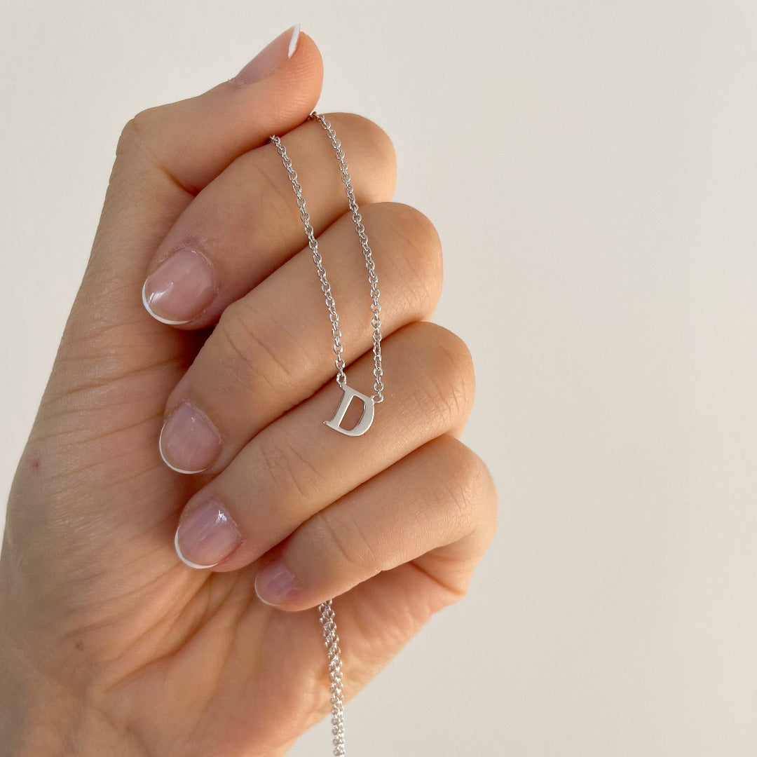 Classic Baby Initial Necklace – 925 sterling silver