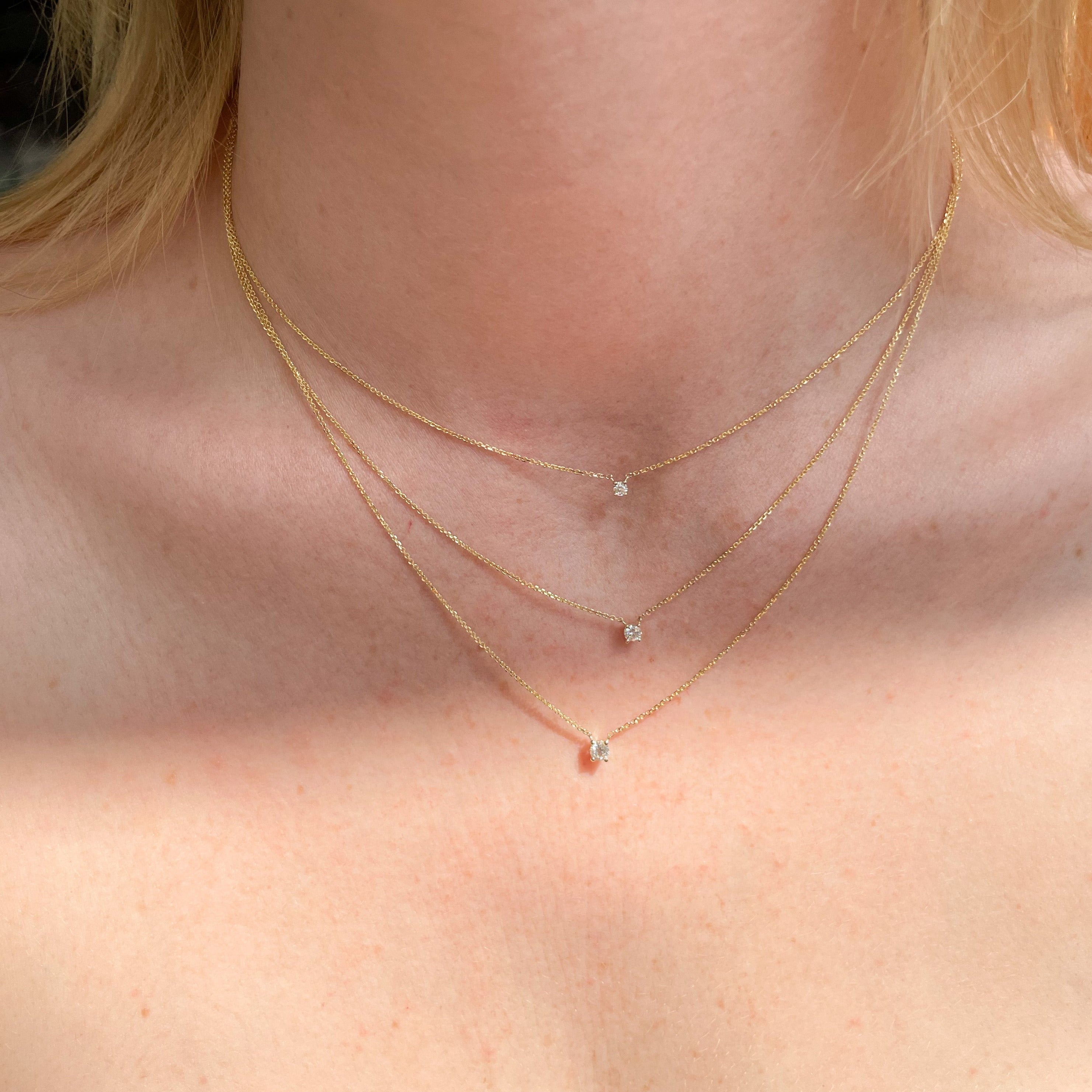 Signature Diamond Necklace - Solid Gold