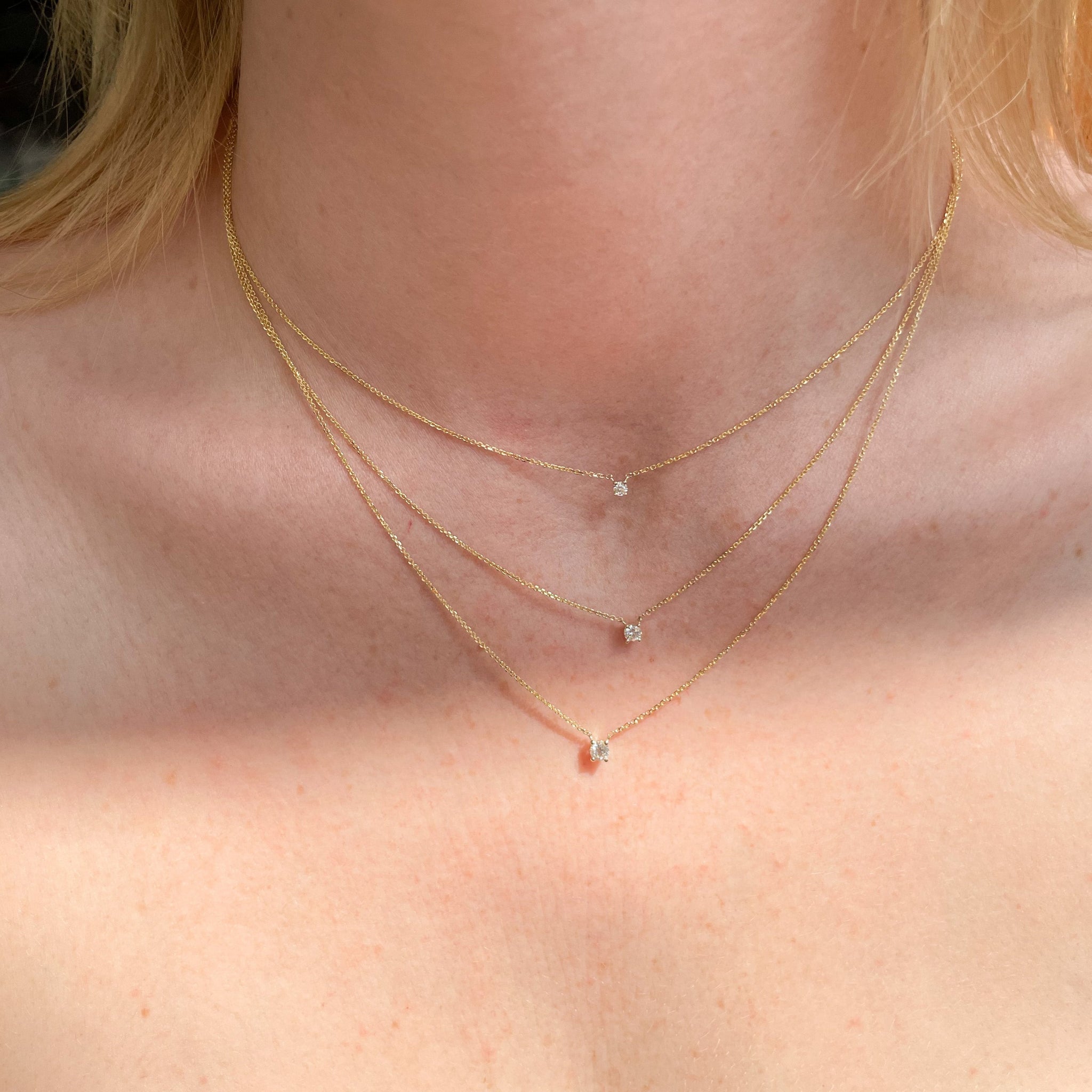 9k gold diamond necklace Clearance