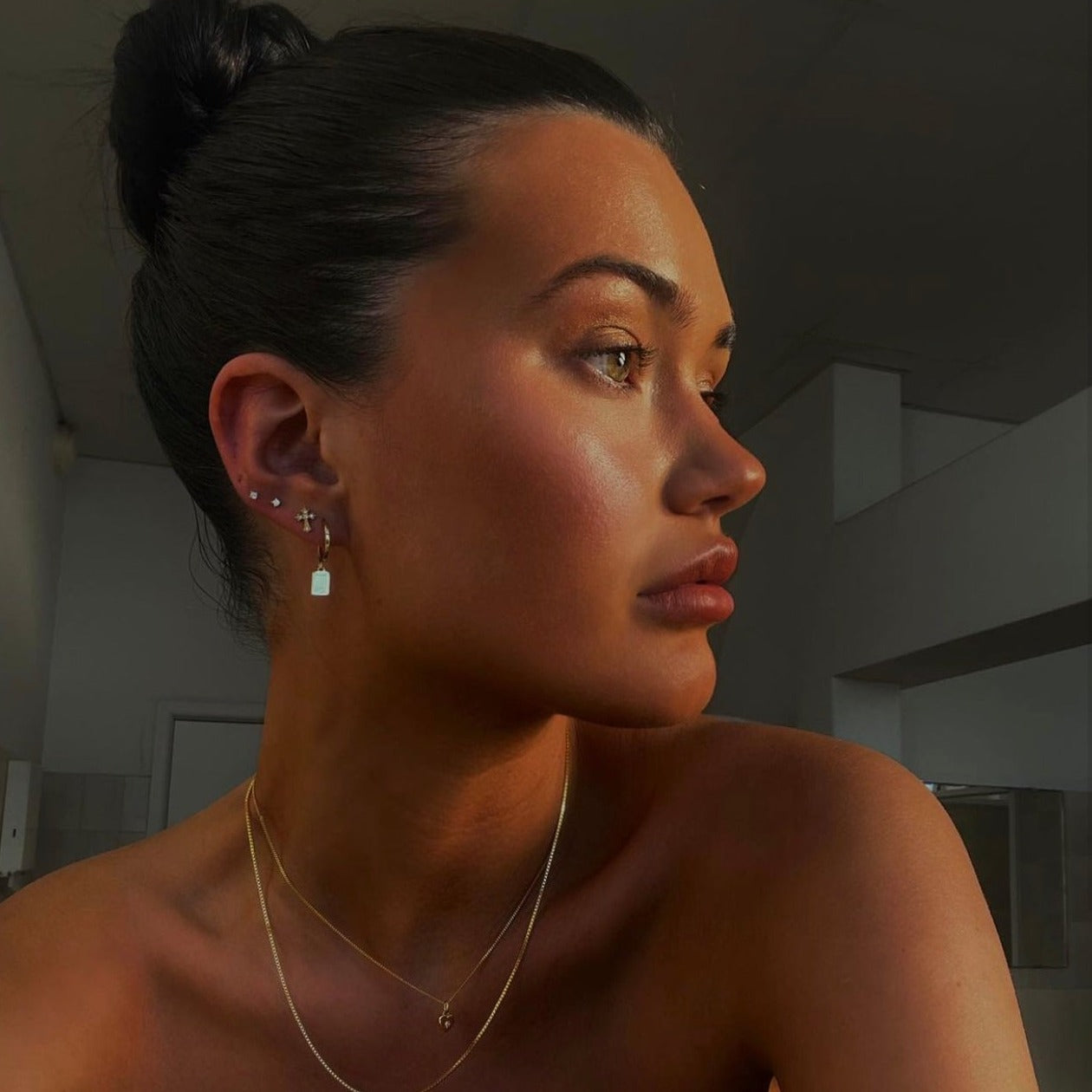 Cross Gold Studs