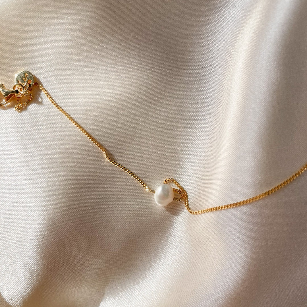 Keshi Pearl Gold Bracelet