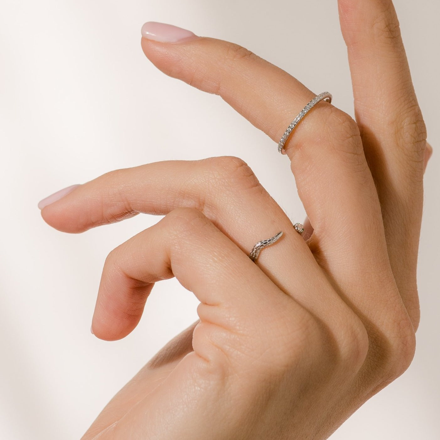 Envy Open Band Silver Ring
