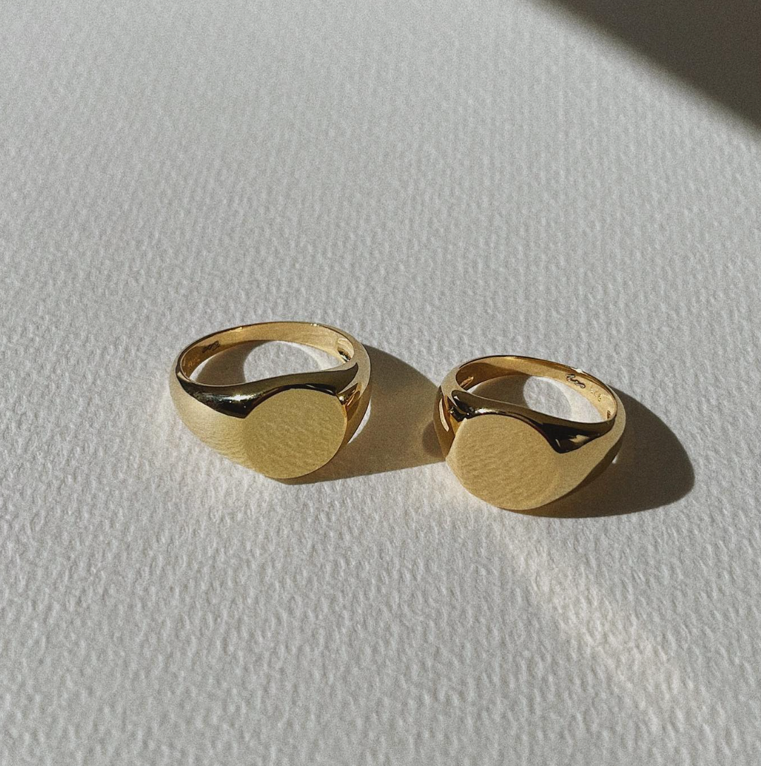 Oval Gold Signet Ring