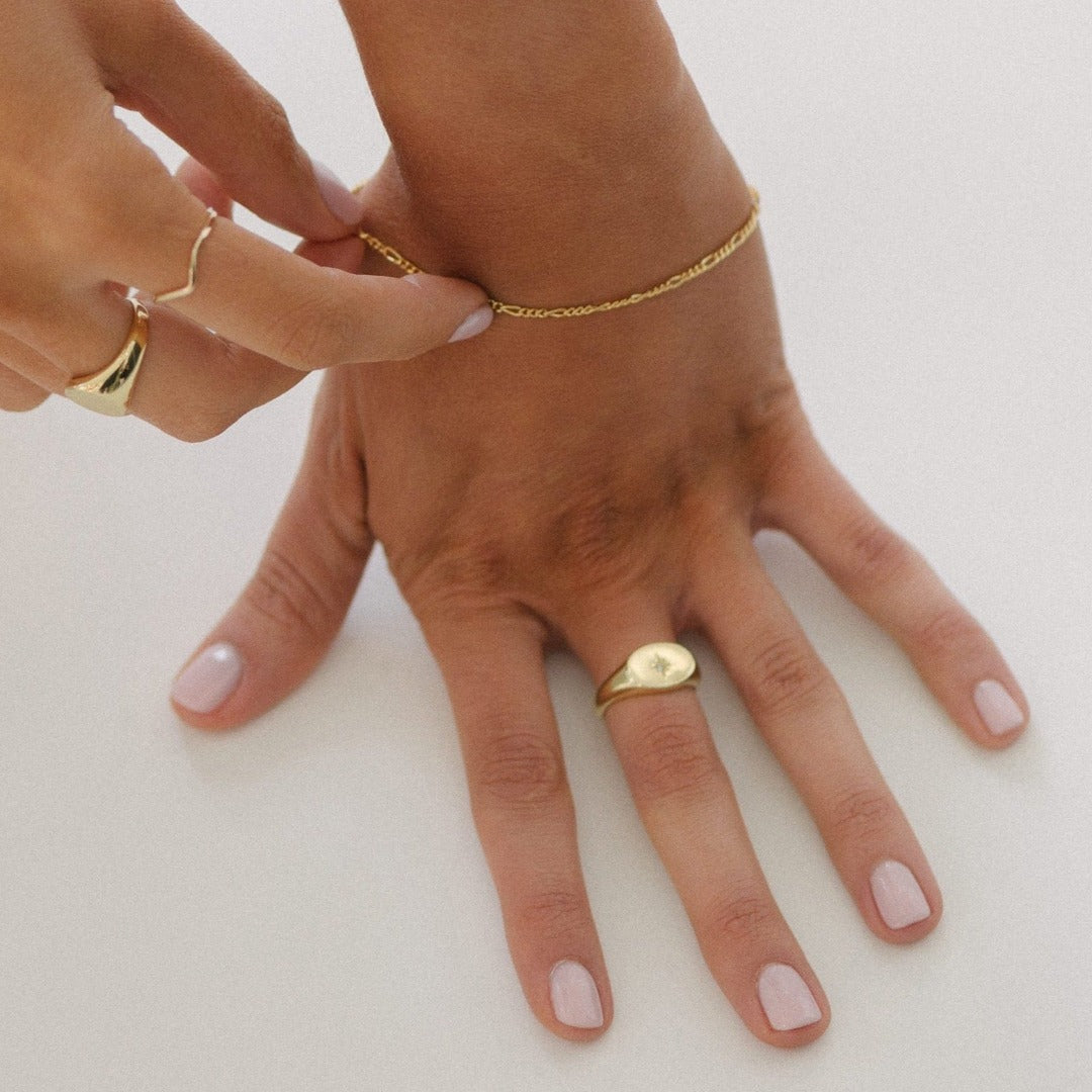 Baby North Star Gold Ring