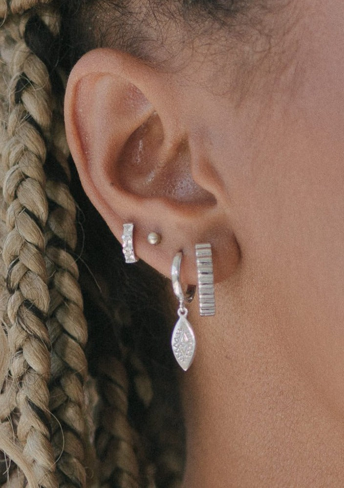 Isla Silver Hoop Earrings