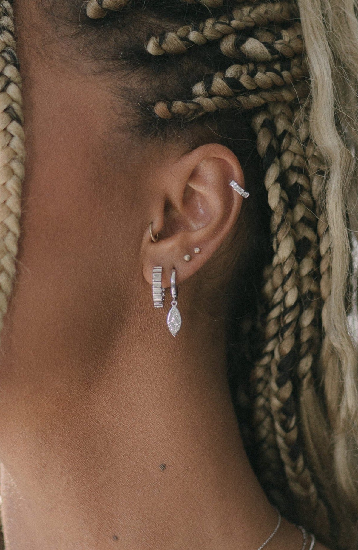 Isla Silver Hoop Earrings