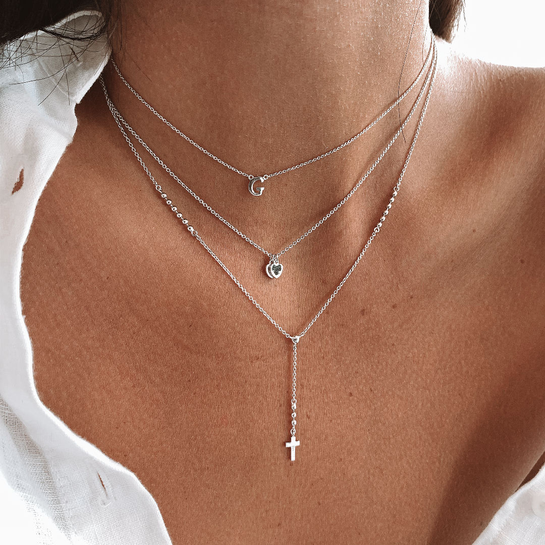 Baby Initial & Symbol Necklace – Sterling Silver (Handmade to Order)