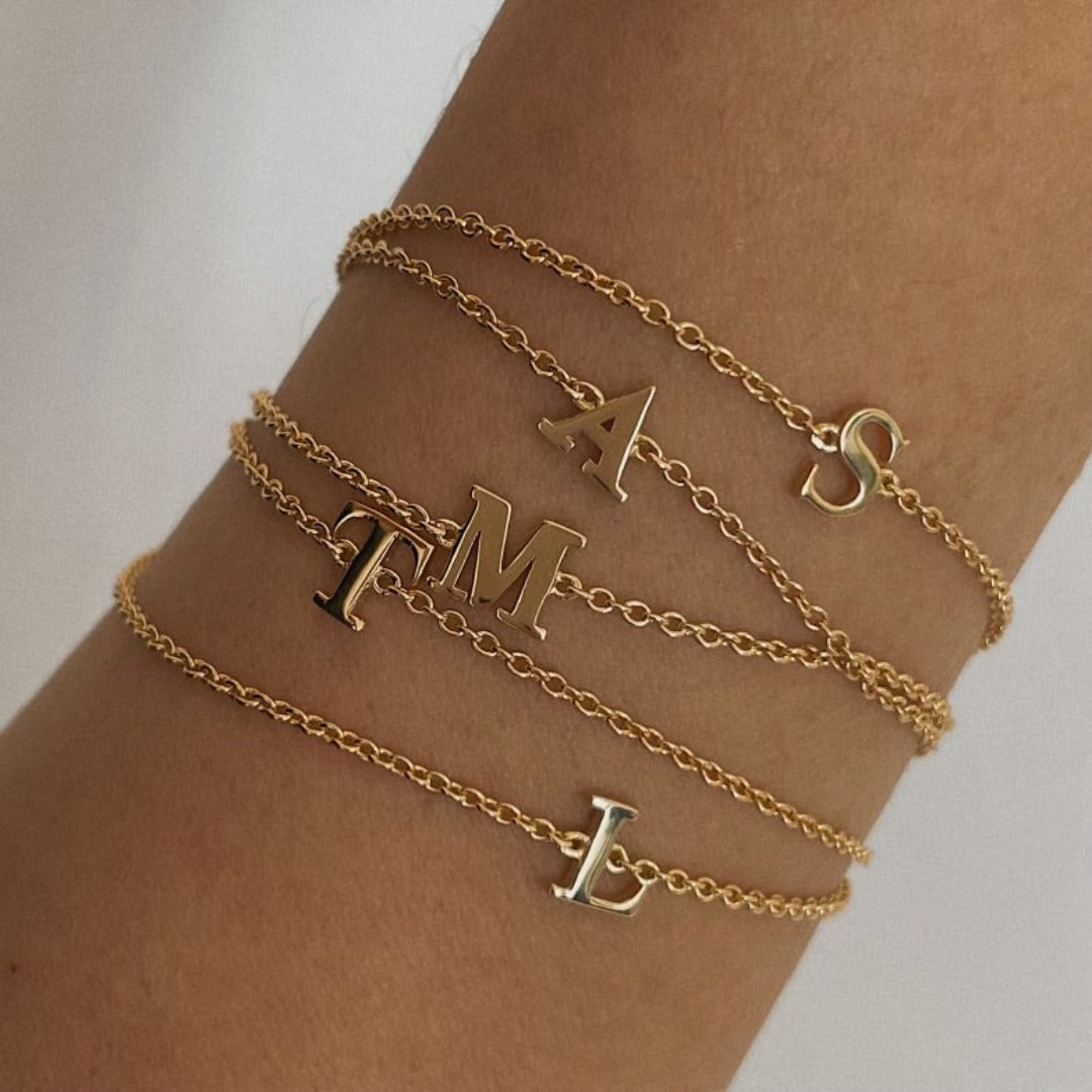 Personalised Gold Initial Bracelet