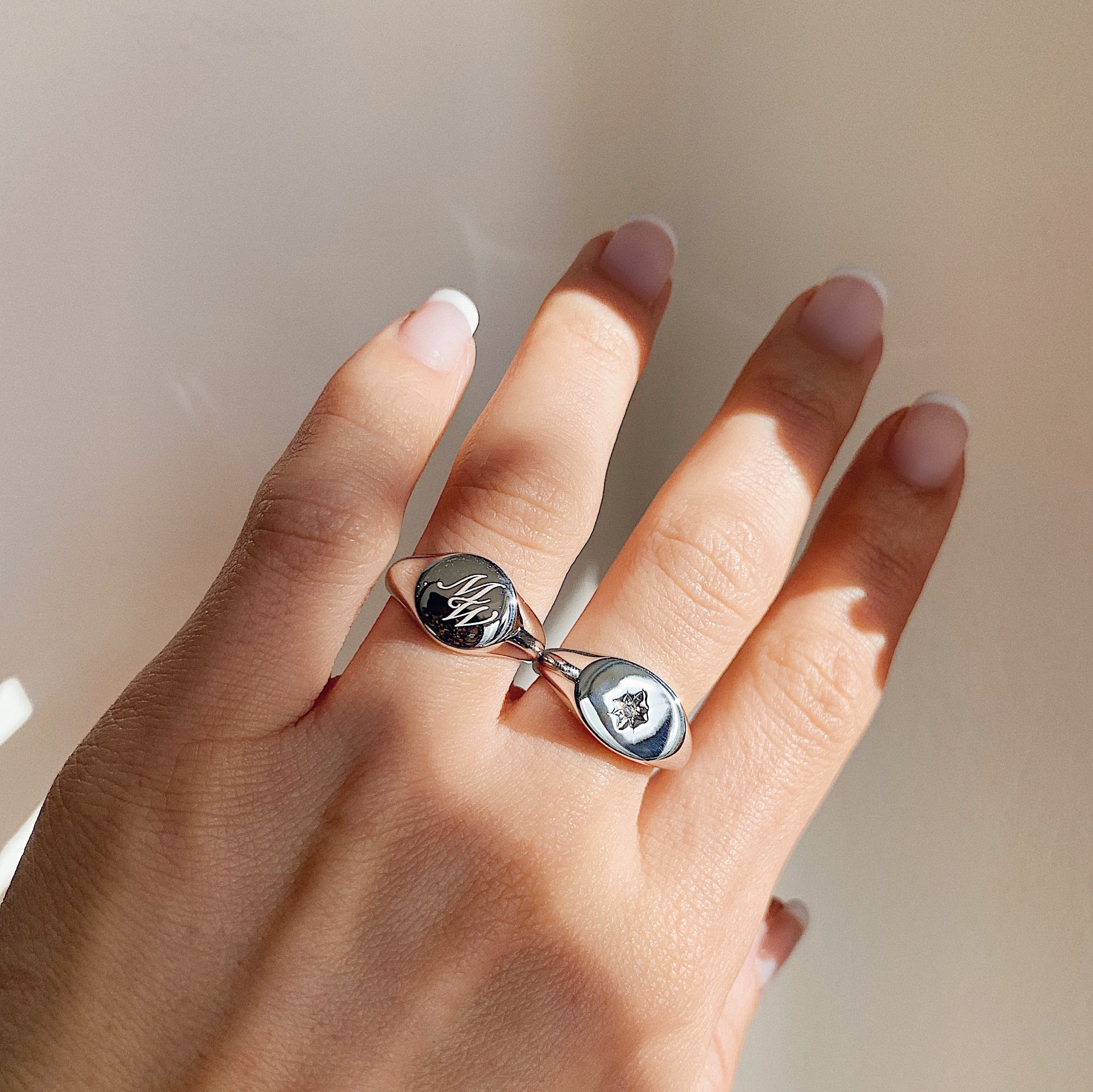 Baby North Star Silver Ring